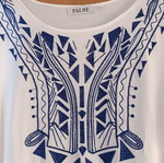 Kaftan Palme white with embroidered design, like new