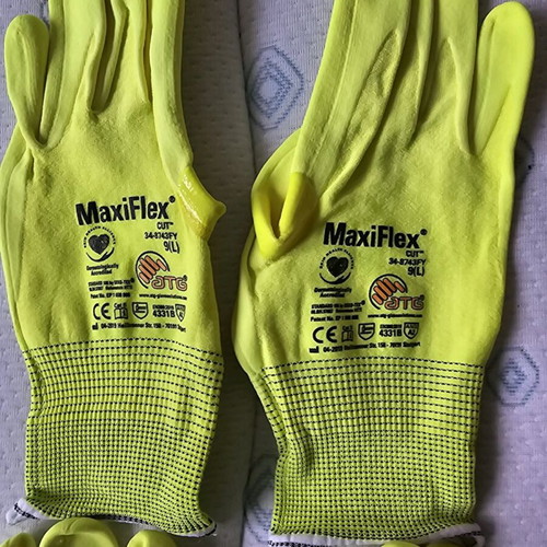 MaxiFlex Ultimate Hi-Viz 34874 FY γάντια καινούργια, μέγεθος L-XXL
