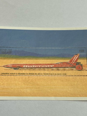Republique Togolaise 1995 Racing Car Budweiser Stamp new