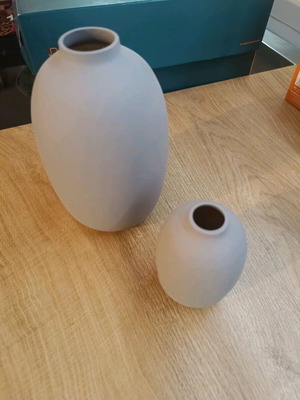 Πήλινα διακοσμητικά βαζάκια καινούργια, σετ δύο τεμαχίων