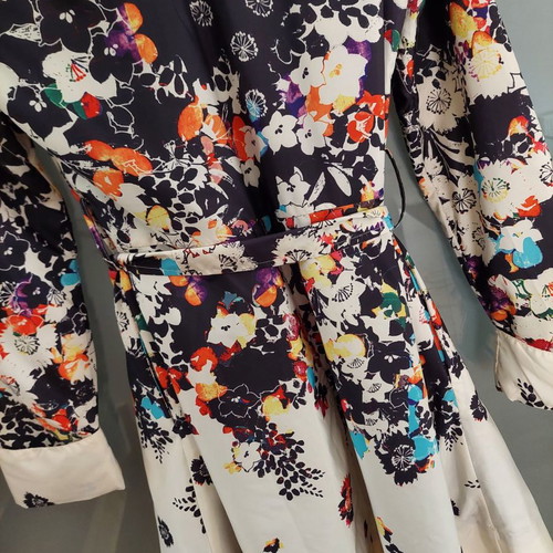 Desigual trench coat used, light printed, size 36