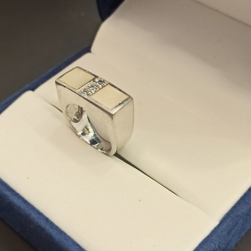 Silver 925 chevalier ring used, size 10 - 50mm circumference