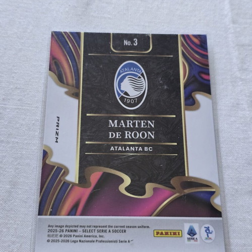 Marten De Roon Silver Unstoppable Panini Select Serie A 2025-26 like new