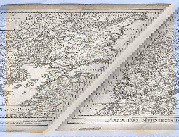 Северна Гърция 1708 Карта на Северна Гърция