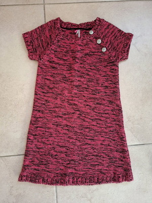 Orchestra knitted short-sleeve dress like new, black and pink