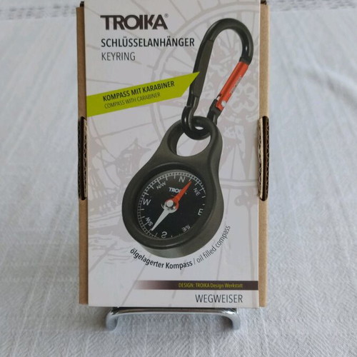 Troika compass keychain new with carabiner