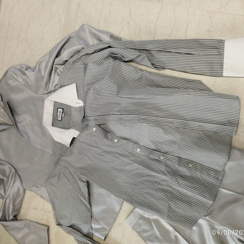 Berto Lucci suit gray, like new, includes shirt size M