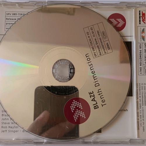 Blaze Bayley Tenth Dimension promo CD used, metal