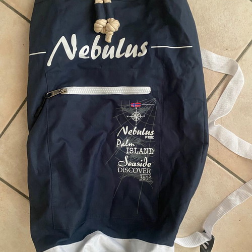 Nebulus bag like new, hand-held, white and blue