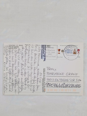 Postcard used, mailed from Germany