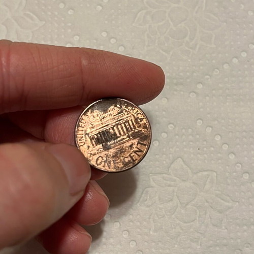 One cent American coin used 1999