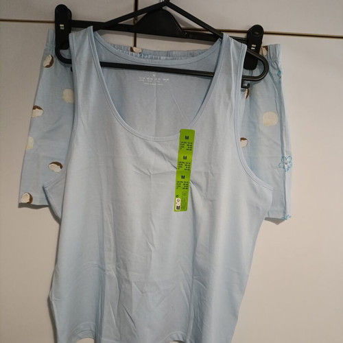 Primark summer pajamas new with tags, white and turquoise, size M