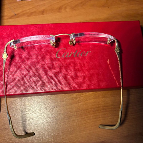Cartier 18k eyewear like new, gold unisex glasses