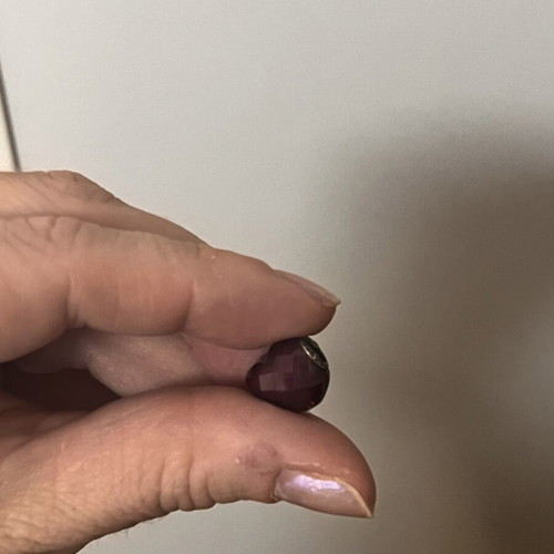 Pandora glass charm heart limited edition Bordeaux color like new