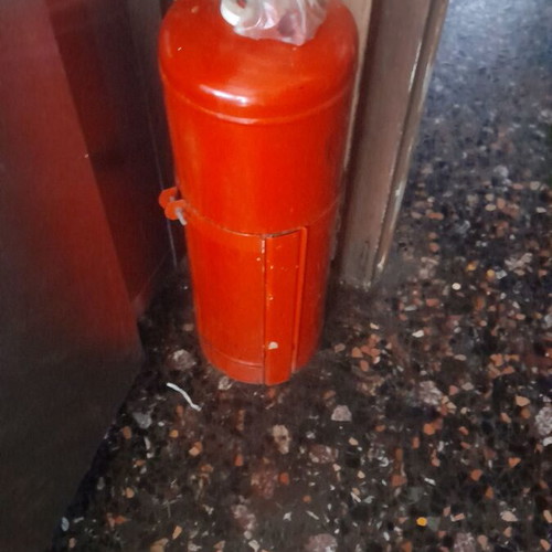 Local Fire Suppression System Cylinder used with Metal Shell and Base