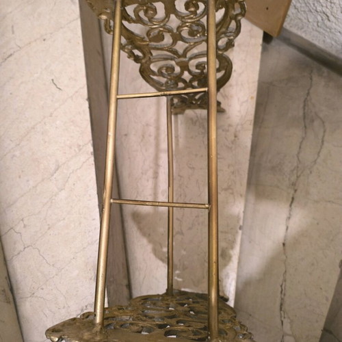 Brass coat rack and umbrella stand set used, vintage