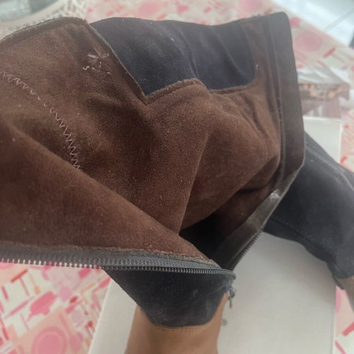 Lapin house kids boots used, leather brown and blue size 29