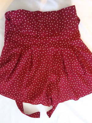 Skort polka dot red/burgundy new, size M 38 10