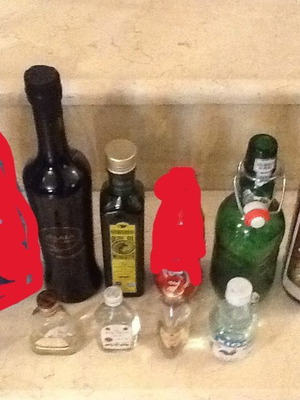 COLLECTIBLE BOTTLES SMALL AND LARGE