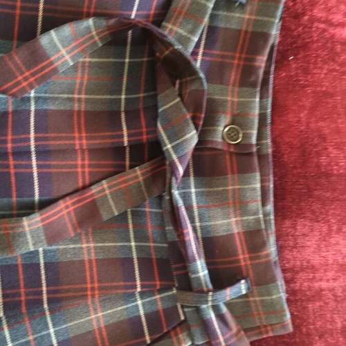 Moutaki plaid pants like new, size M 38 10, gray and red