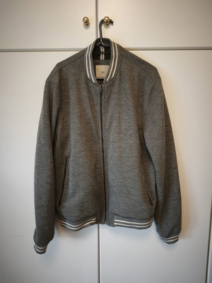 Mango men's bomber jacket used, gray, size XL