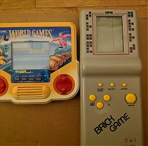 Tiger και brick game ( World games και Tetris) /κονσόλες ηλεκτρονικών παιχνιδιών