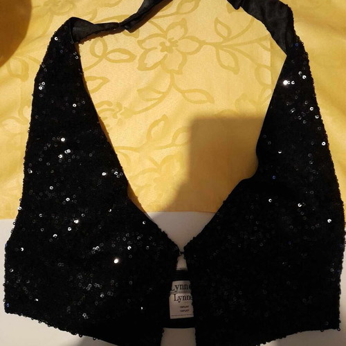 Lynne vest with rhinestones, size 1 (S-XS), black