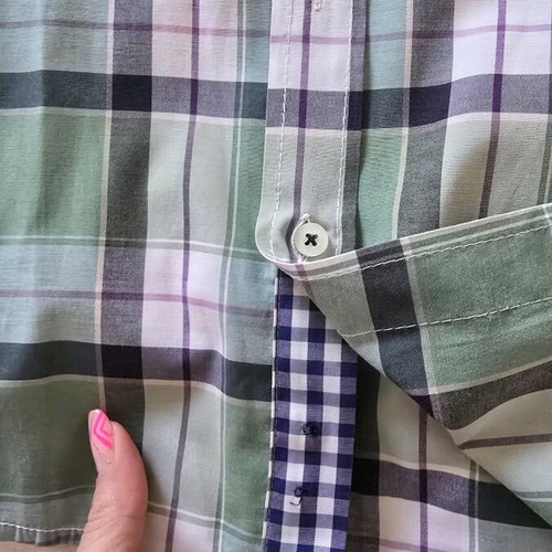 Abiente Premium Plaid Shirt like new, size S, green