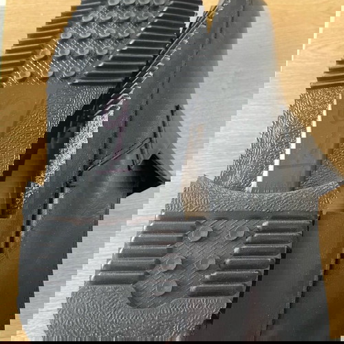 Μαύρα δερμάτινα γυναικεία παπούτσια αφόρετα, νούμερο 39