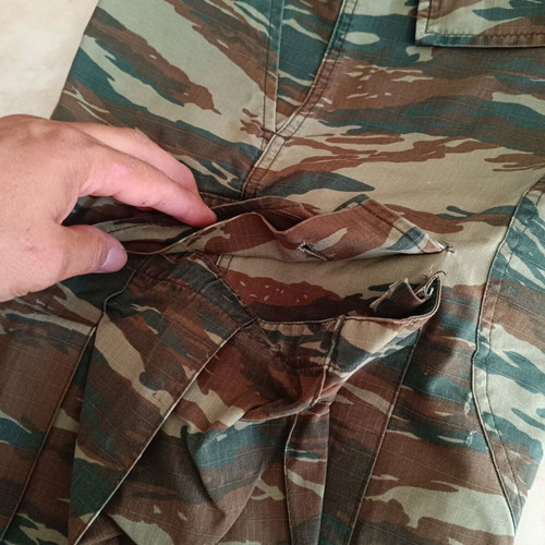 Camouflage military uniform set, jacket large, pants medium
