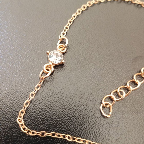 Steel bracelet new gold-colored with adjustable clasp