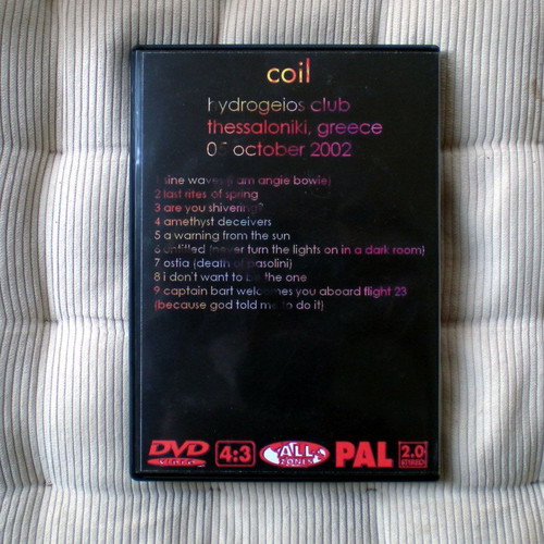 Coil Live in Salonica "Υδρόγειος Club" 5.Oct.2002 DVD used