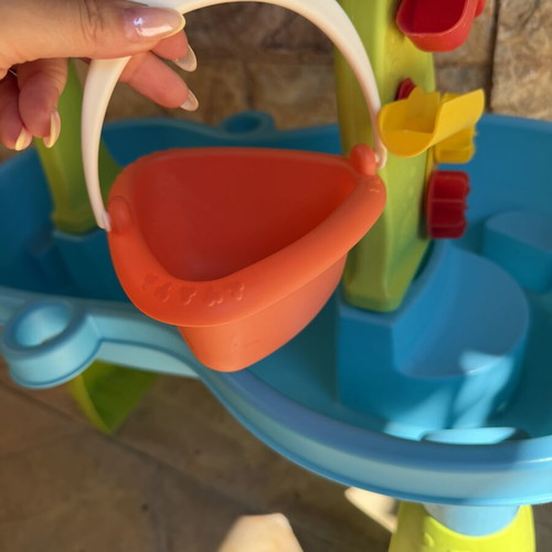 Sand and water activity table with accessories