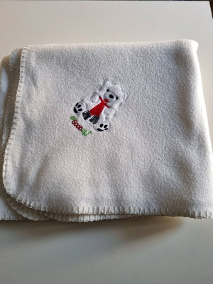 Goodys fleece blanket collectible like new with teddy bear