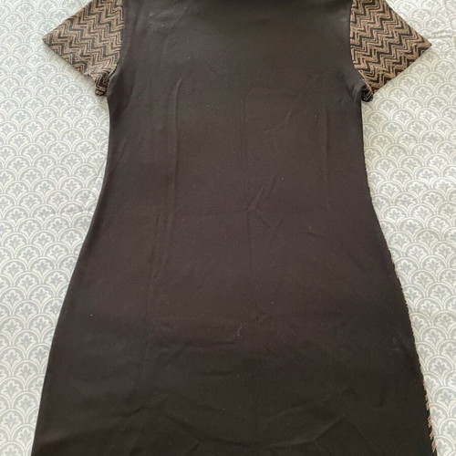 Derpouli blouse dress like new, black and brown, wool size M