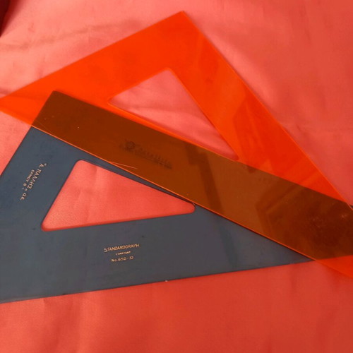 Rapidograph and ruler set like new, complete case