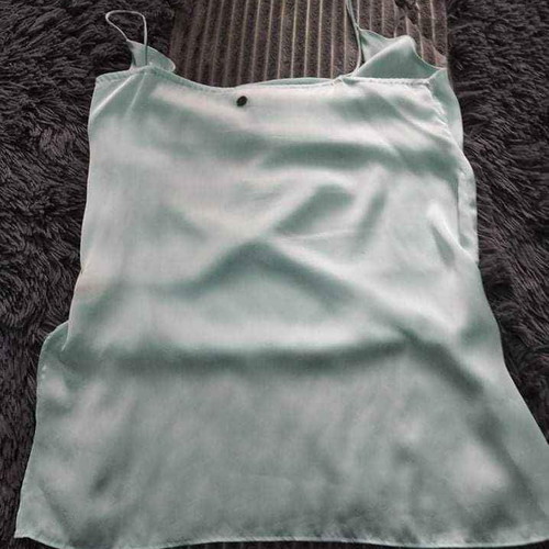 Italian asymmetrical top new, light blue, size M