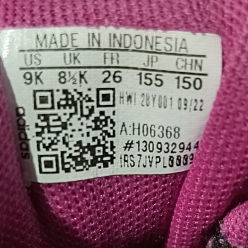 Adidas kids shoes size 26 used, purple -  3,00 - Vendora.cy