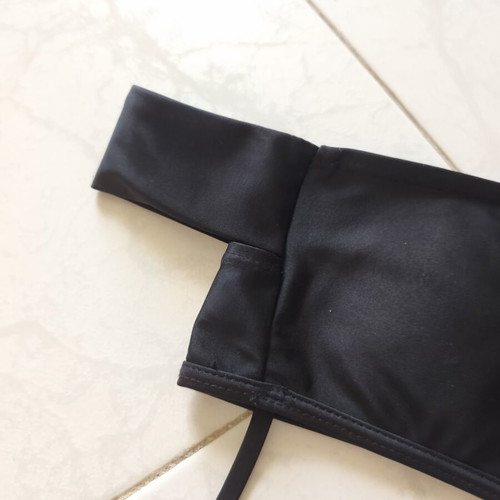 Zaful Bikini swimsuit new, strapless black, versatile ties