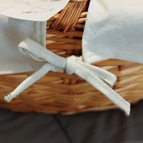 Wicker basket new with cotton lining