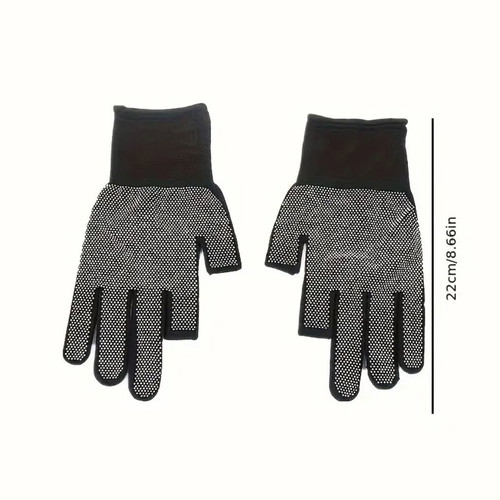Gloves with 2 cut fingers new, fabric non-slip