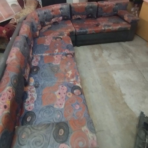 Corner sofa 3 pieces used, 245x190 cm, modern fabric