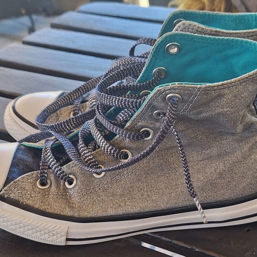 Converse All Star boots used, two-tone silver-blue, size 37