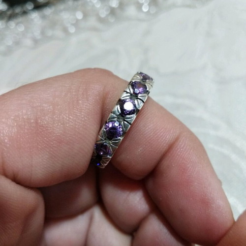 925 silver ring with amethyst like new