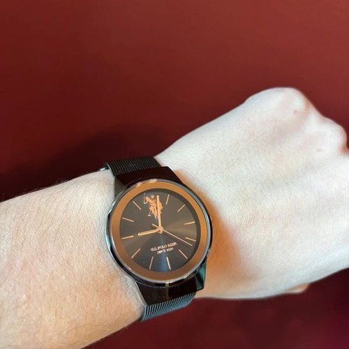 U.S. Polo Assn Women's Watch Black with Rose Gold, Like New