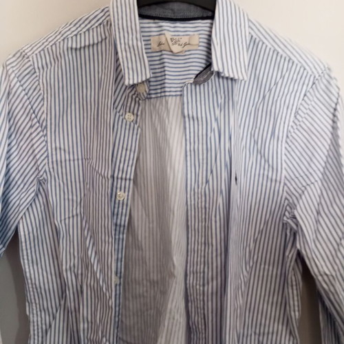 H&M boys' dress shirt blue and white, size 152 cm