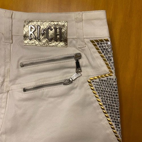 Richmond jeans new, white with silver details, size S