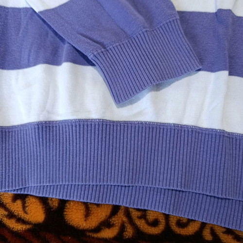 Tommy Hilfiger Premium Cotton XL sweater used, purple and white stripes
