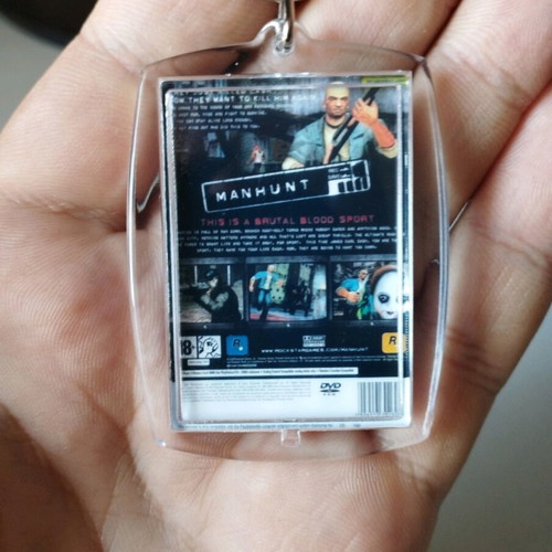 Manhunt PS2 keychain new, acrylic