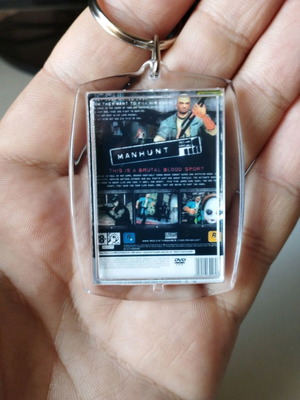 Manhunt PS2 keychain new, acrylic